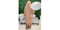 Jilbab jupe camel soie de medine